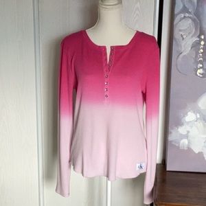 Calvin Klein ombré waffle top